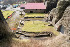 
Blaenavon Ironworks furnaces from balance tower, March 2010